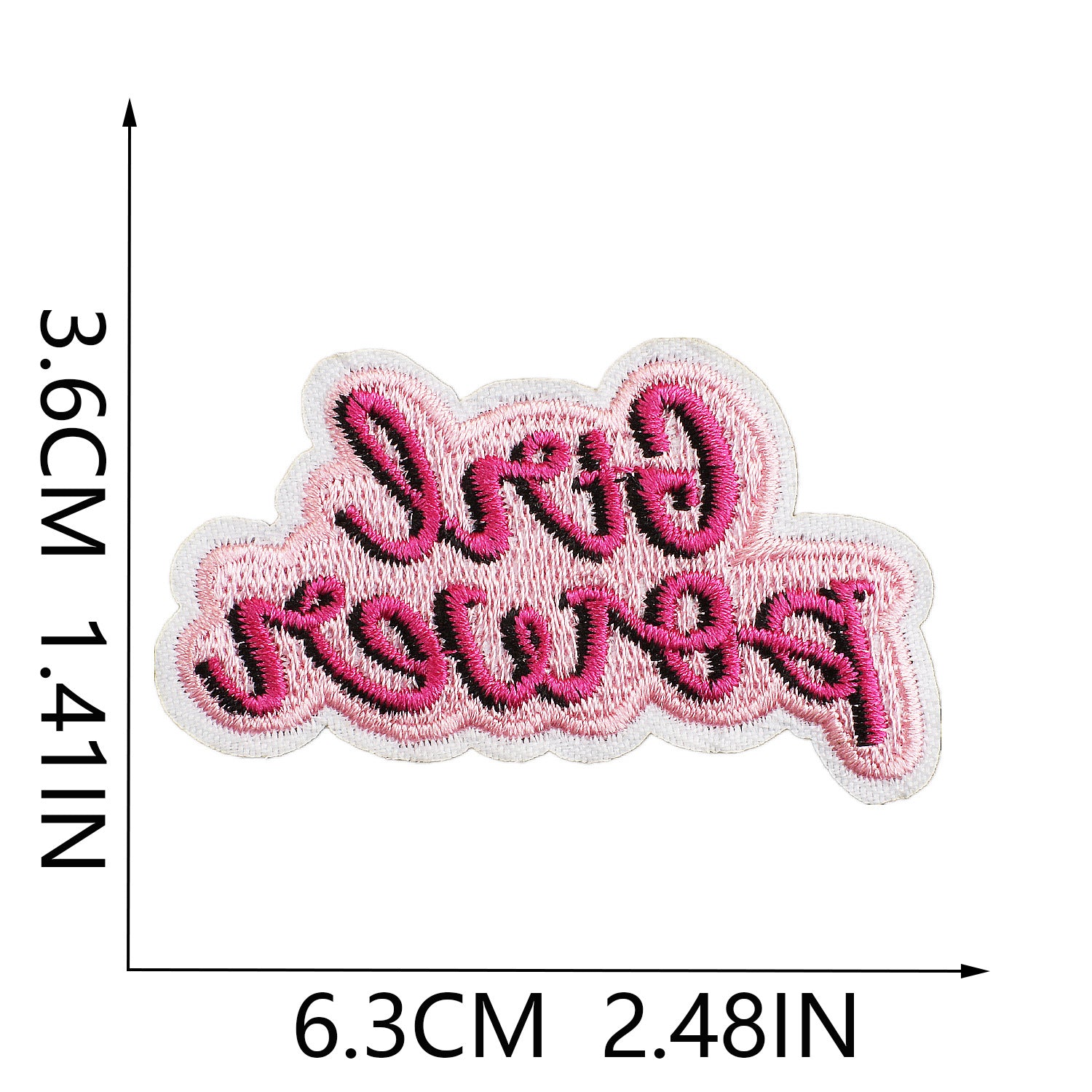 Wholesale Embroidered cloth patch pink girl disco super running high heels patch